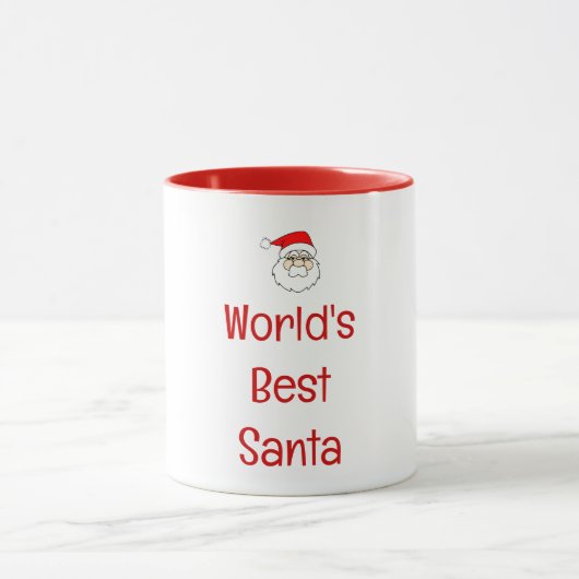 Der beste Weihnachtsmann der Welt in Rot Tasse (Zentrum)