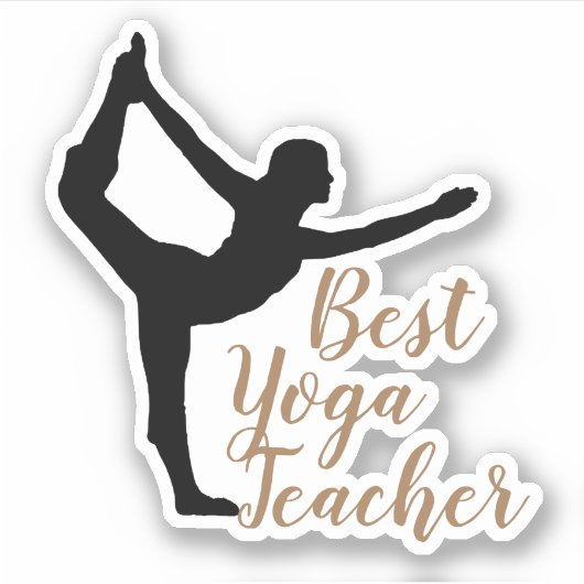 Der beste Yoga-Lehrer Aufkleber (Vorderseite)
