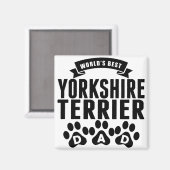 Der beste Yorkshire Terrier Vater der Welt Magnet (Vorderseite/Rückseite)
