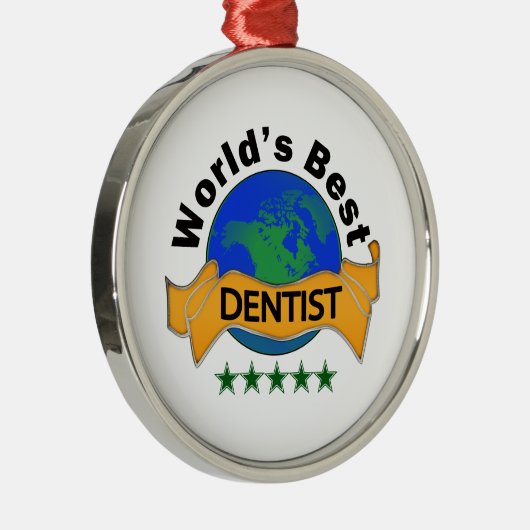 Der beste Zahnarzt der Welt Silbernes Ornament (Rechts)