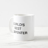 Der beste Zimmermann der Welt Kaffeetasse (Vorderseite Links)