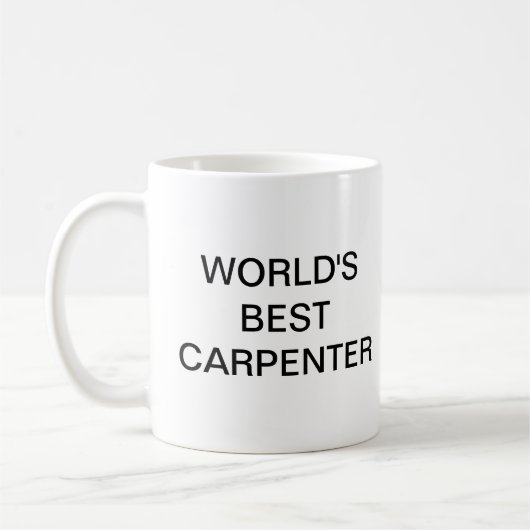 Der beste Zimmermann der Welt Kaffeetasse (Links)