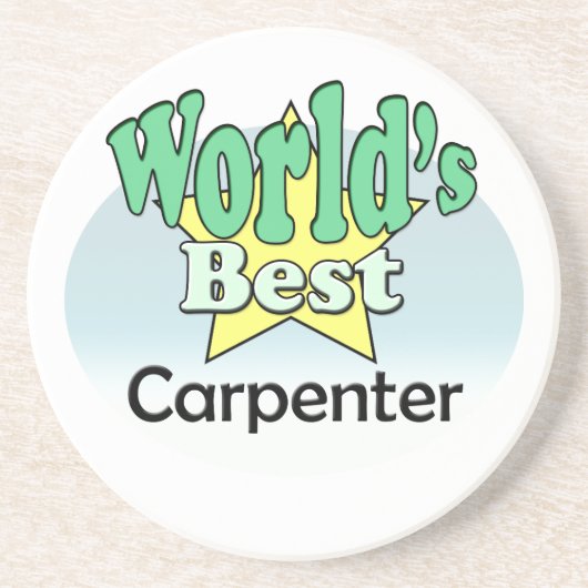 Der beste Zimmermann der Welt Sandstein Untersetzer (Vorne)