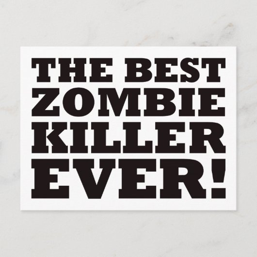 Der beste Zombie-Mörder überhaupt Postkarte (Vorderseite)