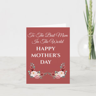 DER BESTEN MOM DER WELT BLUMENMUTTERTAG  KARTE