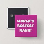 Der Bestest Nana der Welt Schwarzweiss-T-Shirts Button (Vorne & Hinten)