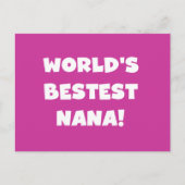 Der Bestest Nana der Welt Schwarzweiss-T-Shirts Postkarte (Vorderseite)