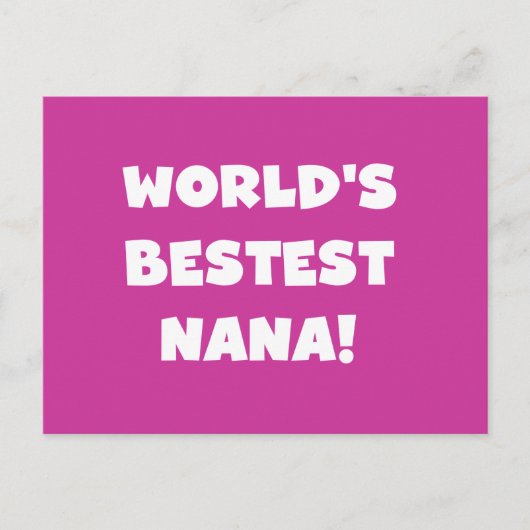 Der Bestest Nana der Welt Schwarzweiss-T-Shirts Postkarte (Vorderseite)