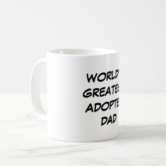 Der bestste adoptierte Vater-" Tasse "der Welt (Vorderseite Links)