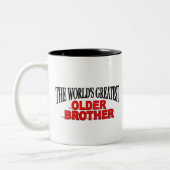 Der bestste ältere Bruder der Welt Zweifarbige Tasse (Links)