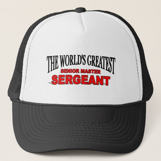Der bestste ältere Vorlagensergeant der Welt Truckerkappe (Vorderseite)