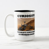 Der bestste Astrobiologist der Neugier-Welt Zweifarbige Tasse (Links)