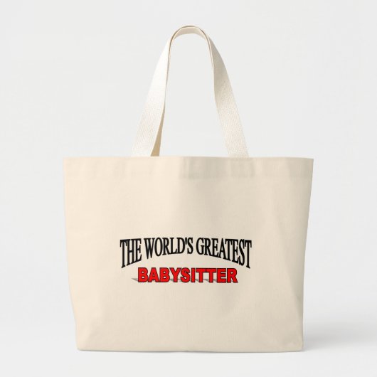 Der bestste Babysitter der Welt Jumbo Stoffbeutel (Vorne)