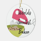 Der bestste Bäcker der Welt Keramik Ornament (Links)