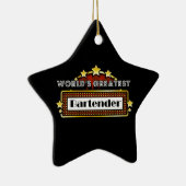 Der bestste Barkeeper der Welt Keramikornament (Rechts)
