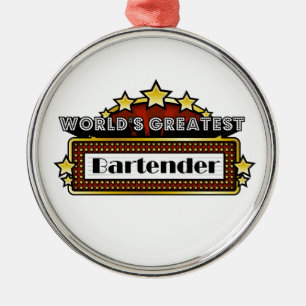 Der bestste Barkeeper der Welt Ornament Aus Metall