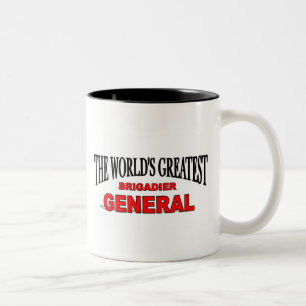 Der bestste Brigadegeneral General der Welt Zweifarbige Tasse