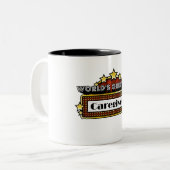 Der bestste Caregiver der Welt Zweifarbige Tasse (Vorderseite Links)