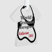 Der bestste Caregiver-niedliches personalisiertes Ornament (Vorderseite)