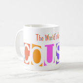 Der bestste Cousin der Retro Welt Kaffeetasse (Vorderseite Links)