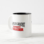 Der bestste das Eigentums-Manager der Welt Zweifarbige Tasse (Vorderseite Links)