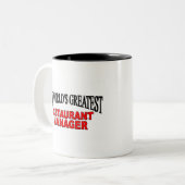 Der bestste das Restaurant-Manager der Welt Zweifarbige Tasse (Vorderseite Links)