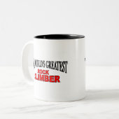 Der bestste der Felsen-Bergsteiger der Welt Zweifarbige Tasse (Vorderseite Links)