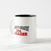 Der bestste der Wellness-Center-Manager der Welt Zweifarbige Tasse (Vorderseite Links)