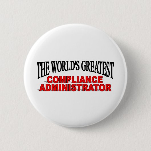 Der bestste die Befolgungs-Verwalter der Welt Button (Vorderseite)