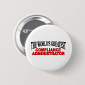 Der bestste die Befolgungs-Verwalter der Welt Button (Vorne & Hinten)