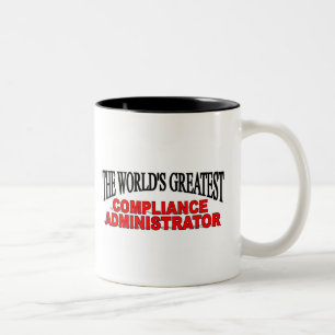 Der bestste die Befolgungs-Verwalter der Welt Zweifarbige Tasse