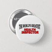 Der bestste die Gesundheits-Inspektor der Welt Button (Vorne & Hinten)