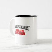 Der bestste die Melone-Züchter der Welt Zweifarbige Tasse (Vorderseite Links)