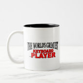 Der bestste die Tastatur-Spieler der Welt Zweifarbige Tasse (Links)