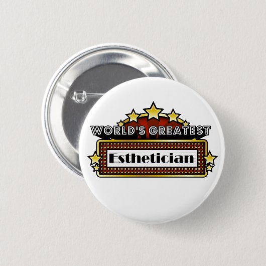 Der bestste Esthetician der Welt Button (Vorne & Hinten)