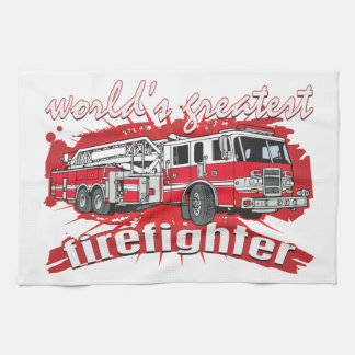 Der bestste Feuerwehrmann der Welt Handtuch