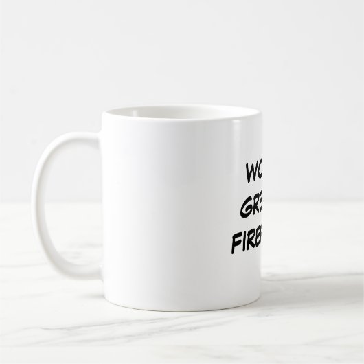 Der bestste Feuerwehrmann-" Tasse "der Welt (Links)