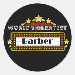 Der bestste Friseur der Welt Runder Aufkleber