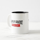 Der bestste Friseur der Welt Zweifarbige Tasse (Vorderseite Links)