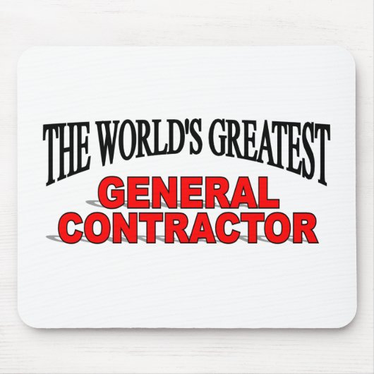 Der bestste General Contractor der Welt Mousepad (Vorne)