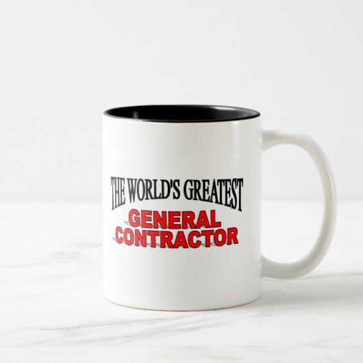 Der bestste General Contractor der Welt Zweifarbige Tasse (Rechts)