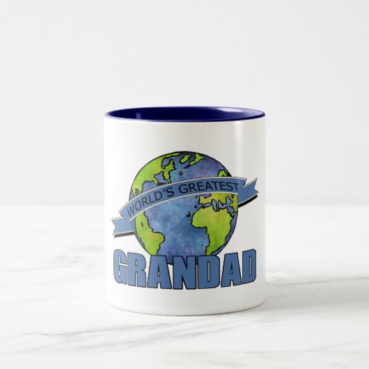 Der bestste Grandad der Welt Zweifarbige Tasse (Mittel)