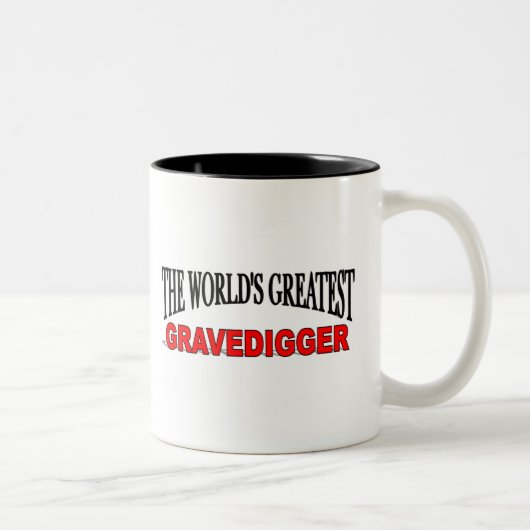 Der bestste Gravedigger der Welt Zweifarbige Tasse (Rechts)
