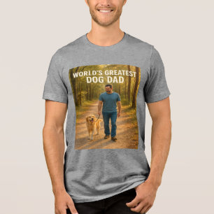 Der Bestste Hunde-Vater der Welt - Morning Walk Ed Tri-Blend Shirt