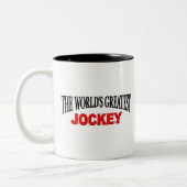 Der bestste Jockey der Welt Zweifarbige Tasse (Links)