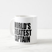 Der bestste Kapitän der Welt Kaffeetasse (Vorderseite Links)
