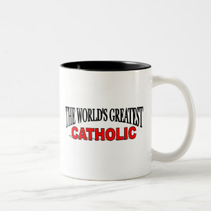 Der bestste Katholische der Welt Zweifarbige Tasse