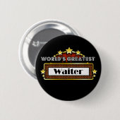 Der bestste Kellner der Welt Button (Vorne & Hinten)
