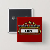 Der bestste Koch der Welt Button (Vorne & Hinten)