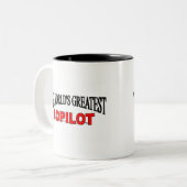 Der bestste Kopilot der Welt Zweifarbige Tasse (Vorderseite Links)